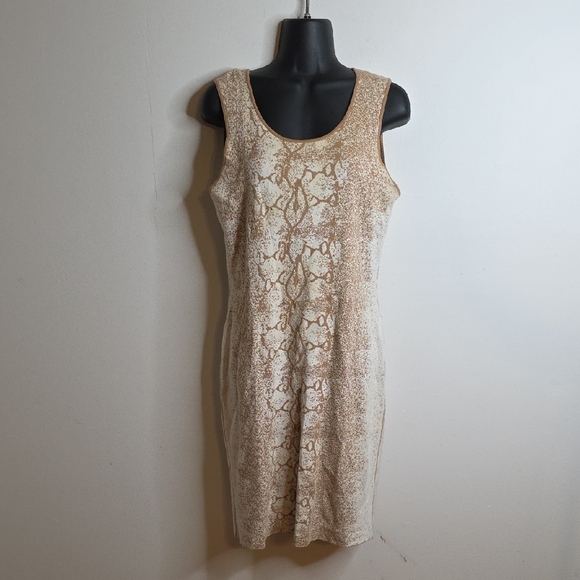 Etcetera Dresses & Skirts - Etcetera Snake Print Sleeveless Sweater Dress Size Small